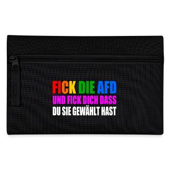 FCK AFD - Gegen Rechts - Federtasche - Schwarz - Vorne