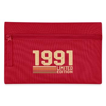Né en 1991 anniversaire - Cadeau 1991 Vintage 1991 - Trousse - rouge - Devant