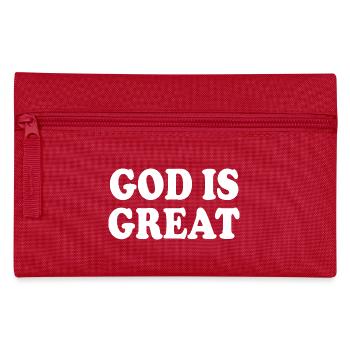 god is great - Federtasche - Rot - Vorne