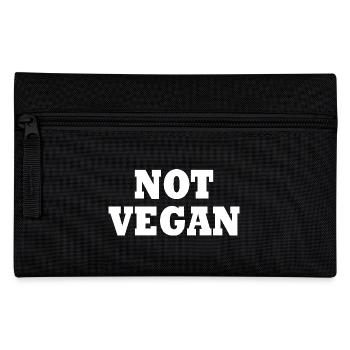 Not vegan - Pencil Case - black - Front