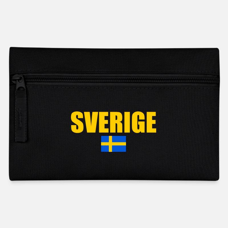 Schweden flagge - Federtasche - Schwarz