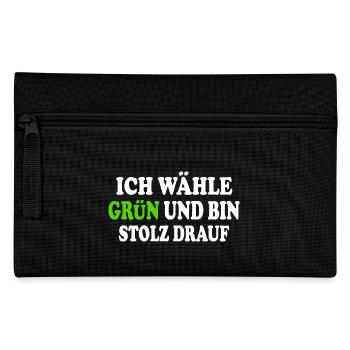 Je vote vert et j’en suis fier - Trousse - noir - Devant