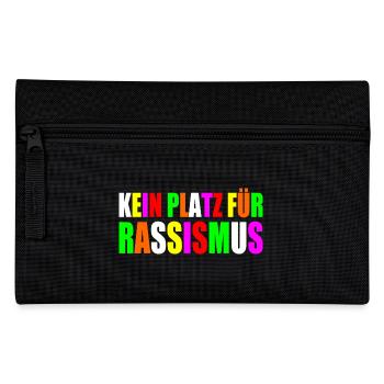 kein platz für Rassismus - Federtasche - Schwarz - Vorne