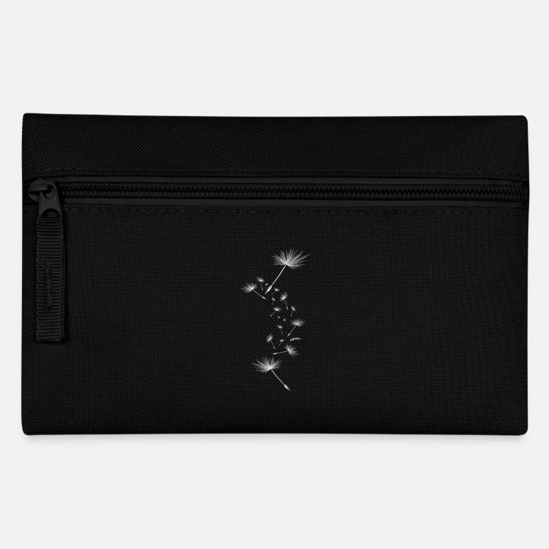 Pusteblume Design 3 - Federtasche - Schwarz