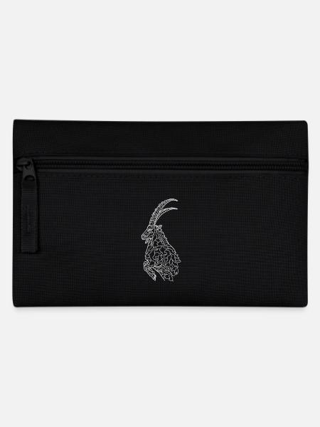 Steinbock weiß - Federtasche - Schwarz
