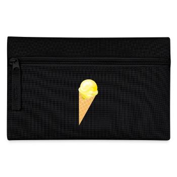 Kugel Vanille Eis Geschenk Idee - Federtasche - Schwarz - Vorne
