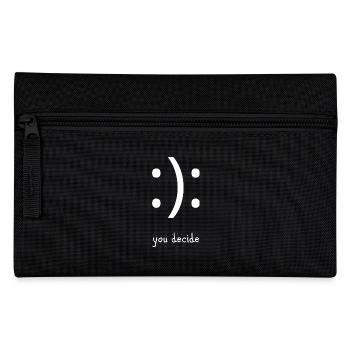 Funny You decide smile face gift funny trend - Pencil Case - black - Front