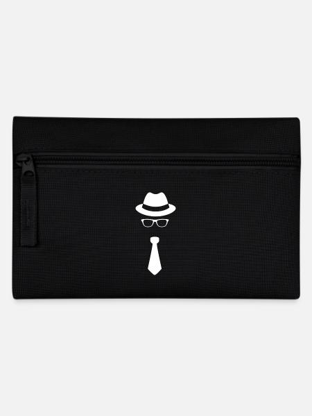 Hut Brille Krawatte - Federtasche - Schwarz