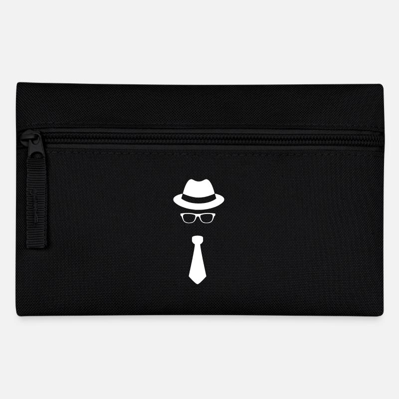 Hut Brille Krawatte - Federtasche - Schwarz