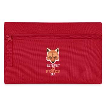Ich mag Füchse wirklich Ok Rotfuchs Spruch - Federtasche - Rot - Vorne