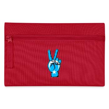 Drapeau ouïghour, symbole de la paix, de la victoire - Trousse - rouge - Devant