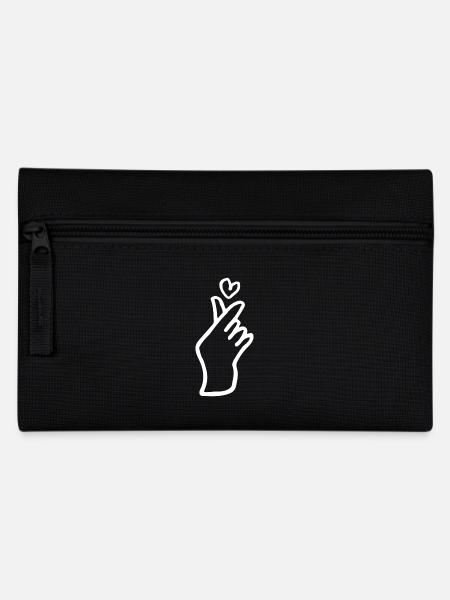 Kpop Signe de la main Coeur - Trousse - noir
