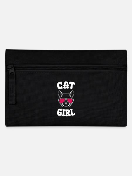 Cat Girl - Federtasche - Schwarz