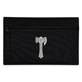 Axt in Keltischen Knoten Tattoo Style - Federtasche - Schwarz - Vorne