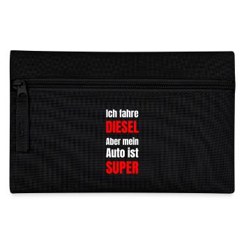 Je roule au diesel, mais ma voiture est géniale - Trousse - noir - Devant