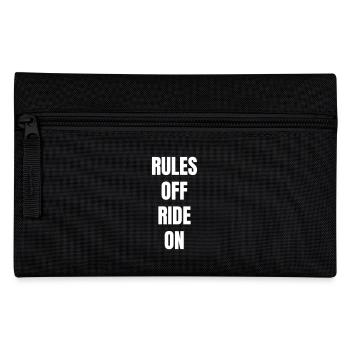 Rules off ride on - Federtasche - Schwarz - Vorne