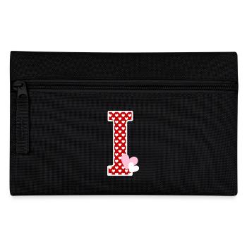 Lettre i cœur - Trousse - noir - Devant