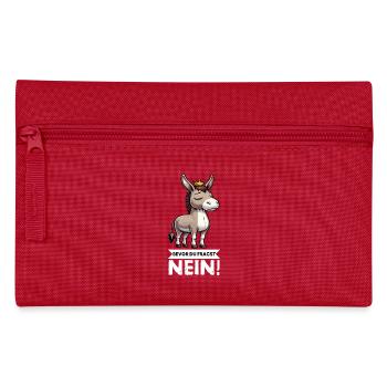 Bevor Du Fragst Nein Esel Eselchen Eselhalter   - Federtasche - Rot - Vorne