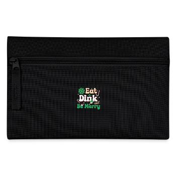 Eat Dink And Be Merry Christmas Pickleballer Zitat - Federtasche - Schwarz - Vorne