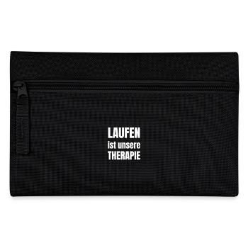Laufen ist unsere Therapie. - Federtasche - Schwarz - Vorne
