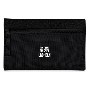 Ein Team, ein Ziel, Lächeln. - Federtasche - Schwarz - Vorne