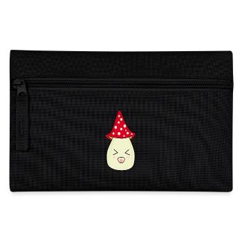 Champignon mouche agaric rouge avec visage - Trousse - noir - Devant