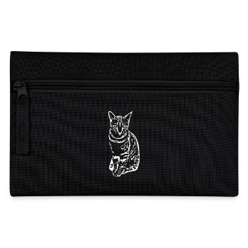 Katze Kätzchen Katzenshirt Geschenk - Federtasche - Schwarz - Vorne