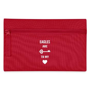 Adler sind der Schlüssel zu meinem Herzen - Federtasche - Rot - Vorne