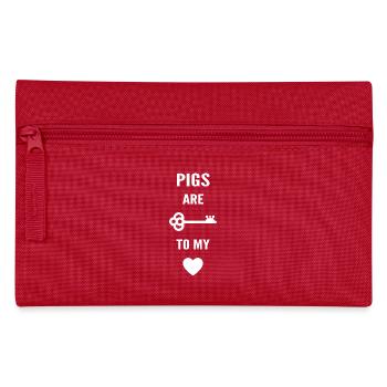 Pigs are the key to my heart - Trousse - rouge - Devant