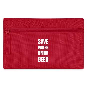 Save water drink beer - Federtasche - Rot - Vorne
