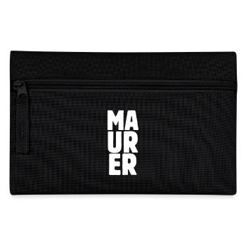 Maurer Handwerk Bau große Buchstaben Beruf - Federtasche - Schwarz - Vorne