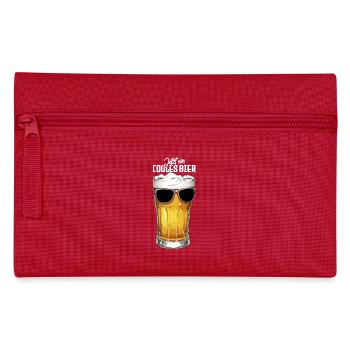 Cooles Bier mit Sonnenbrille für Bierkenner  - Federtasche - Rot - Vorne