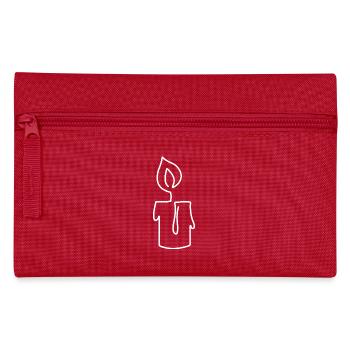 Croquis de bougie allumée – motif élégant - Trousse - rouge - Devant