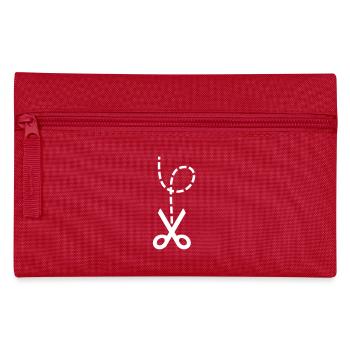 Ciseaux – Chagrin d’amour et conception de mèmes d’instruction - Trousse - rouge - Devant