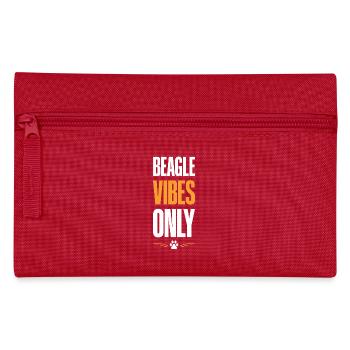 Beagle Vibes Only Good Mood - Pencil Case - red - Front