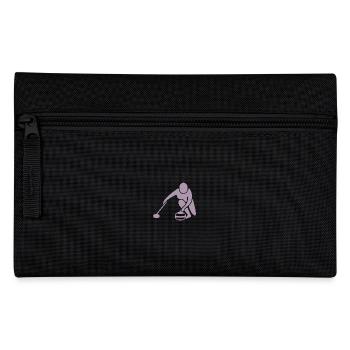 Minimalist Curling Silhouette Sport - Pencil Case - black - Front
