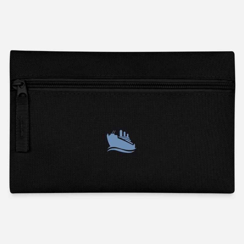 Silhouette de bateau de croisière mer minimaliste - Trousse - noir