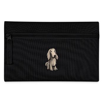 Chien de chasse afghan mignon - Trousse - noir - Devant
