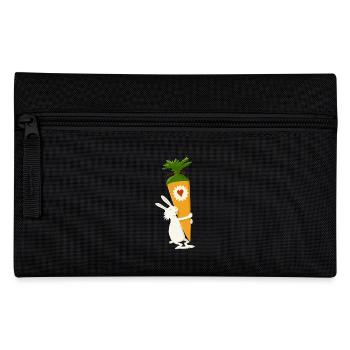 Hase mit Schultuete - Federtasche - Schwarz - Vorne