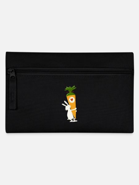 Hase mit Schultuete - Federtasche - Schwarz