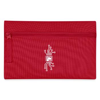 8bit cyber chip - Pencil Case - red - Front