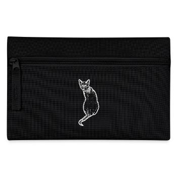 Chat Blanc Blanc Chats Chaton Mignon - Trousse - noir - Devant