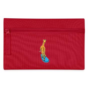 Giraffe Surfen Surfbrett Sommer - Federtasche - Rot - Vorne