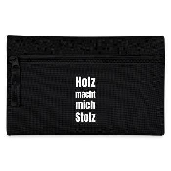 Holz macht mich Stolz. - Federtasche - Schwarz - Vorne