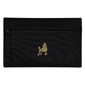 bronze Silhouette Pudel Hund Minimalistisch - Federtasche - Schwarz - Vorne