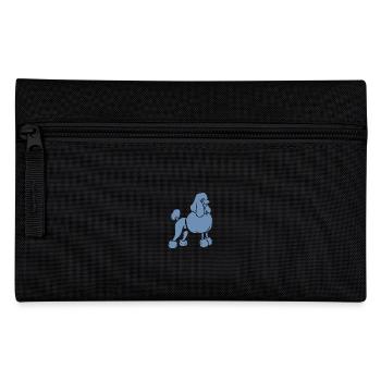 Silhouette Bleue Caniche Chien Minimaliste - Trousse - noir - Devant