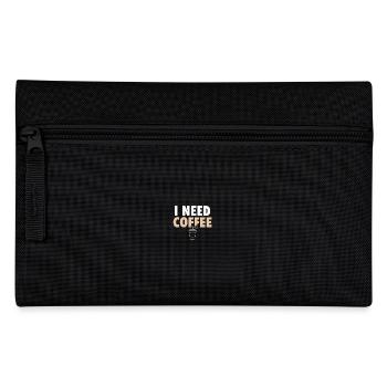 I Need Coffee Kaffee Kaffeetrinker Witz - Federtasche - Schwarz - Vorne