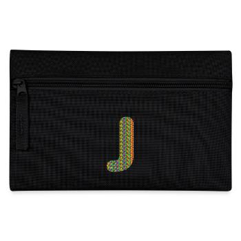 Buntes Herz J Design – Einzigartig & Stylisch! - Federtasche - Schwarz - Vorne