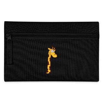 Funny Long Neck Giraffe Africa Cool Animal Comic - Pencil Case - black - Front