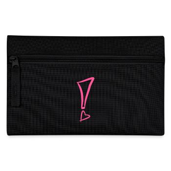 Exclamation mark with heart - Pencil Case - black - Front
